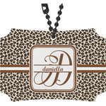 Leopard Print Rear View Mirror Ornament (Personalized)