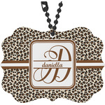 Leopard Print Rear View Mirror Charm (Personalized)