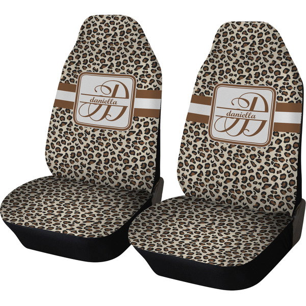 Custom Leopard Print Car Seat Covers (Set of Two) (Personalized)