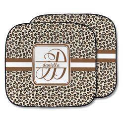 Leopard Print Car Sun Shade - Two Piece (Personalized)