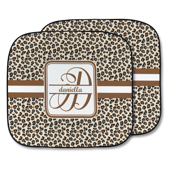 Custom Leopard Print Car Sun Shade - Two Piece (Personalized)