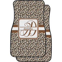 Leopard Print Car Floor Mats (Front Seat) (Personalized)