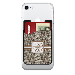 Leopard Print 2-in-1 Cell Phone Credit Card Holder & Screen Cleaner (Personalized)