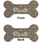 Leopard Print Ceramic Flat Ornament - Bone Front & Back (APPROVAL)