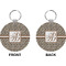 Leopard Print Circle Keychain (Front + Back)