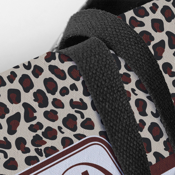 Leopard Print Closeup of Tote w/Black Handles