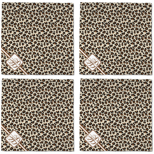 Leopard Print Cloth Napkins - Personalized Dinner (APPROVAL) Set of 4