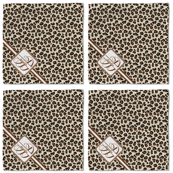 Leopard Print Cloth Napkins - Personalized Lunch (APPROVAL) Set of 4