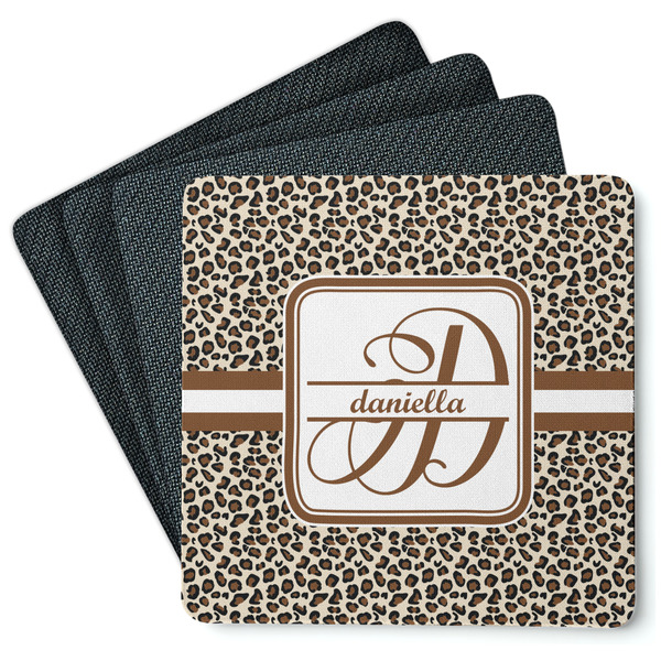 Leopard Print Coaster Rubber Back - Main