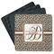 Leopard Print Square Rubber Backed Coasters - Set of 4 (Personalized)