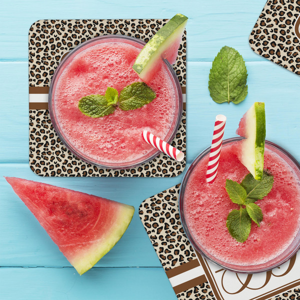Leopard Print Coaster Set - LIFESTYLE