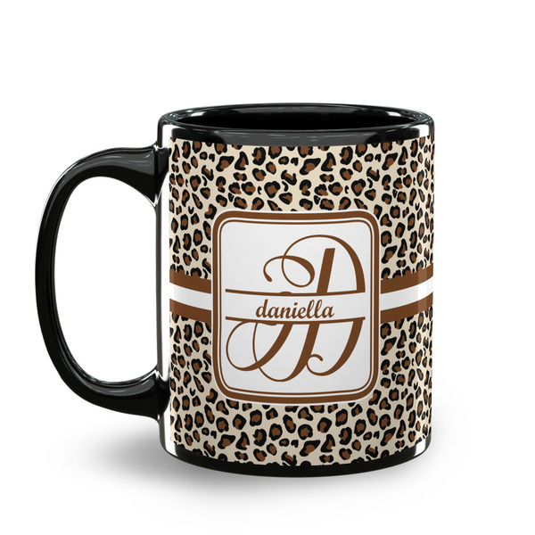 Leopard Print Coffee Mug - 11 oz - Black