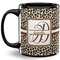 Leopard Print Coffee Mug - 11 oz - Full- Black