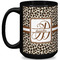 Leopard Print Coffee Mug - 15 oz - Black Full