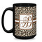 Leopard Print Coffee Mug - 15 oz - Black
