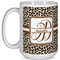 Leopard Print 15 Oz Coffee Mug - White (Personalized)