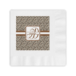 Leopard Print Coined Cocktail Napkins (Personalized)