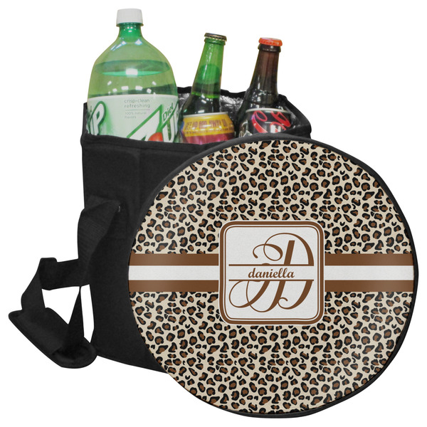 Custom Leopard Print Collapsible Cooler & Seat (Personalized)