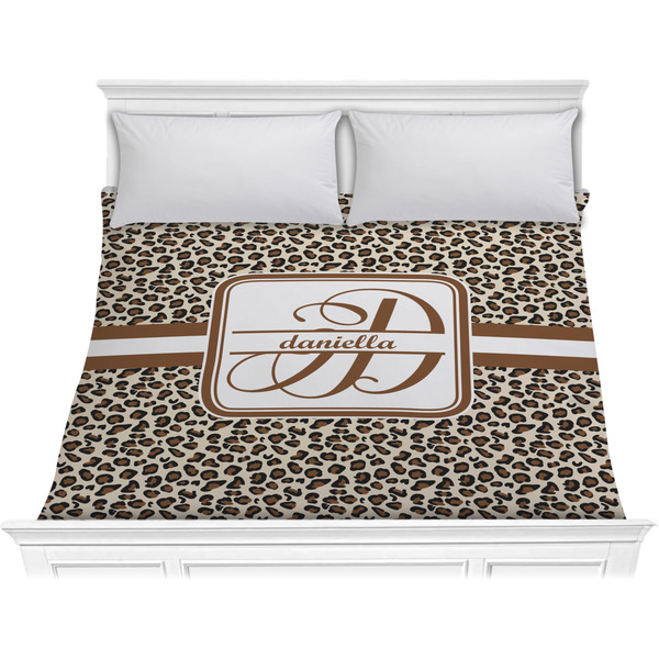 Custom Leopard Print Comforter - King (Personalized)