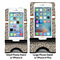Leopard Print Compare Phone Stand Sizes - with iPhones