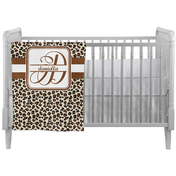 Custom Leopard Print Crib Comforter / Quilt (Personalized)