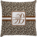 Leopard Print Decorative Pillow Case (Personalized)