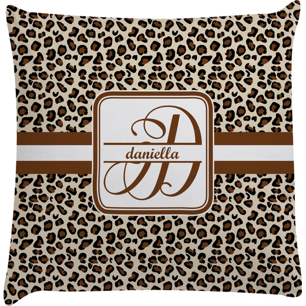 Custom Leopard Print Decorative Pillow Case (Personalized)