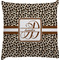 Leopard Print Decorative Pillow Case (Personalized)
