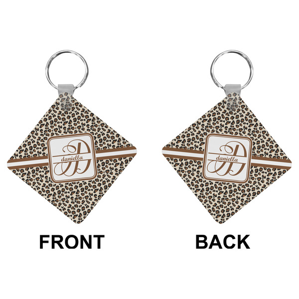 Leopard Print Diamond Keychain (Front + Back)