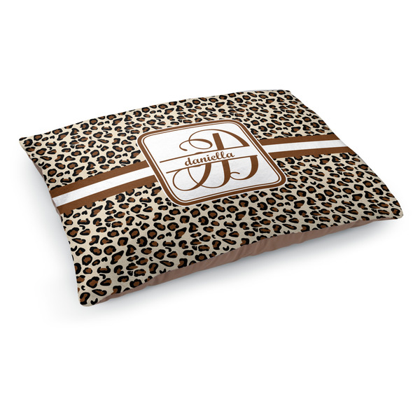 Custom Leopard Print Dog Bed - Medium w/ Name and Initial