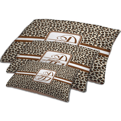 Leopard Print Dog Bed w/ Name and Initial