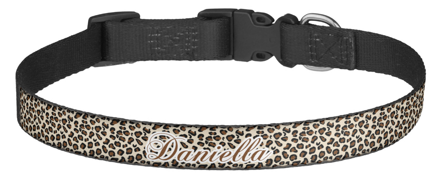 Leopard Print Dog Collar Medium (Personalized) YouCustomizeIt