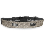 Leopard Print Deluxe Dog Collar - Medium (11.5" to 17.5") (Personalized)
