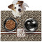Leopard Print Dog Food Mat - Medium LIFESTYLE