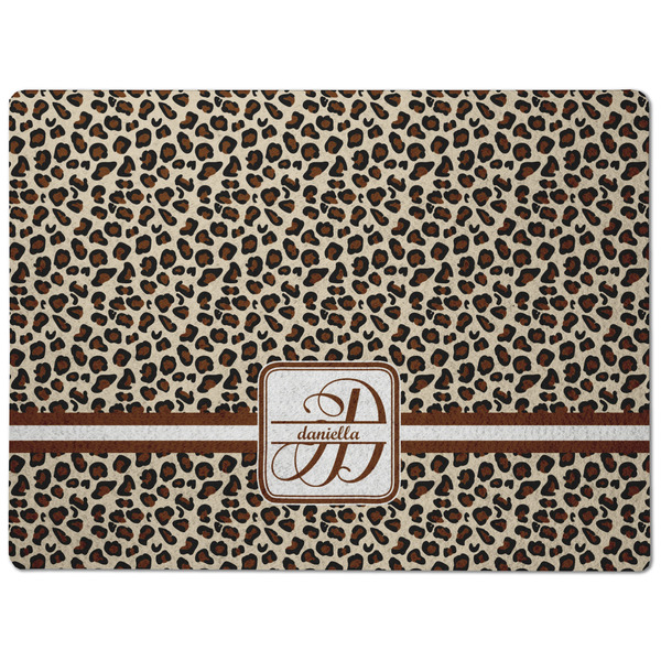 Leopard Print Dog Food Mat - Medium without bowls