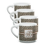 Leopard Print Double Shot Espresso Cups - Set of 4 (Personalized)
