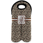 Leopard Print Wine Tote Bag (2 Bottles) (Personalized)