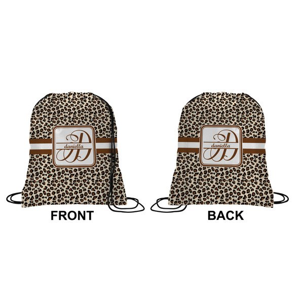 Leopard Print Drawstring Backpack