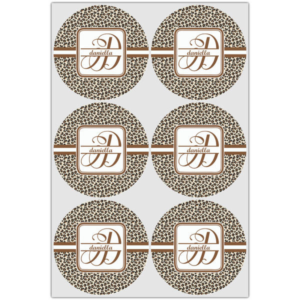 Leopard Print Drink Topper - Large - Set of 6