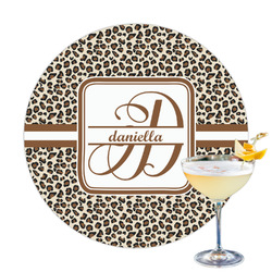 Leopard Print Printed Drink Topper - 3.25" (Personalized)
