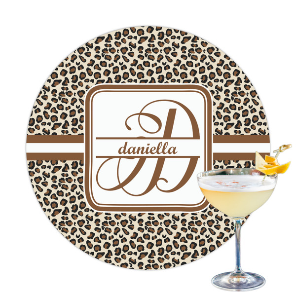 Custom Leopard Print Printed Drink Topper (Personalized)