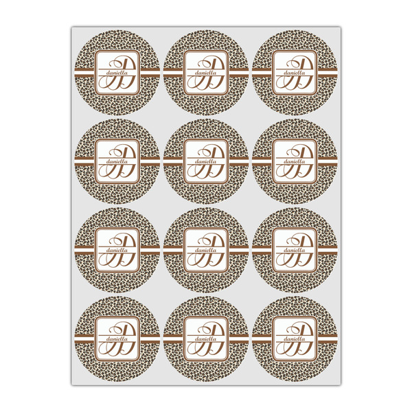 Leopard Print Drink Topper - Small - Set of 12