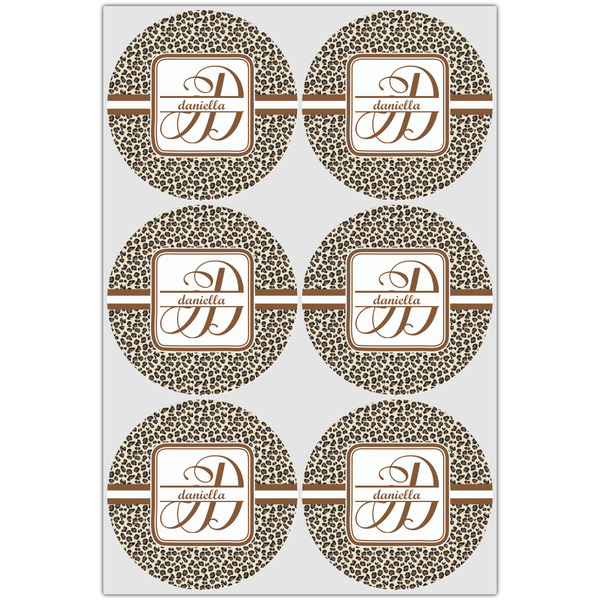 Leopard Print Drink Topper - XLarge - Set of 6