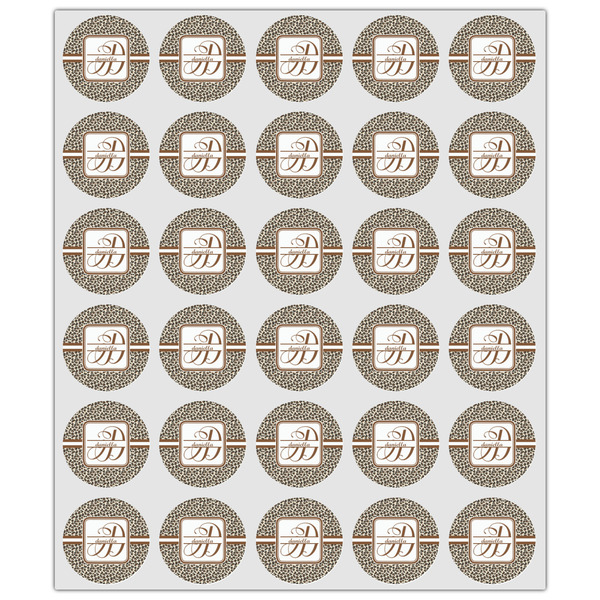 Leopard Print Drink Topper - XSmall - Set of 30