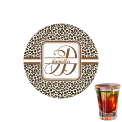 Leopard Print Printed Drink Topper - 1.5" (Personalized)