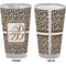 Leopard Print Pint Glass - Full Color - Front & Back Views