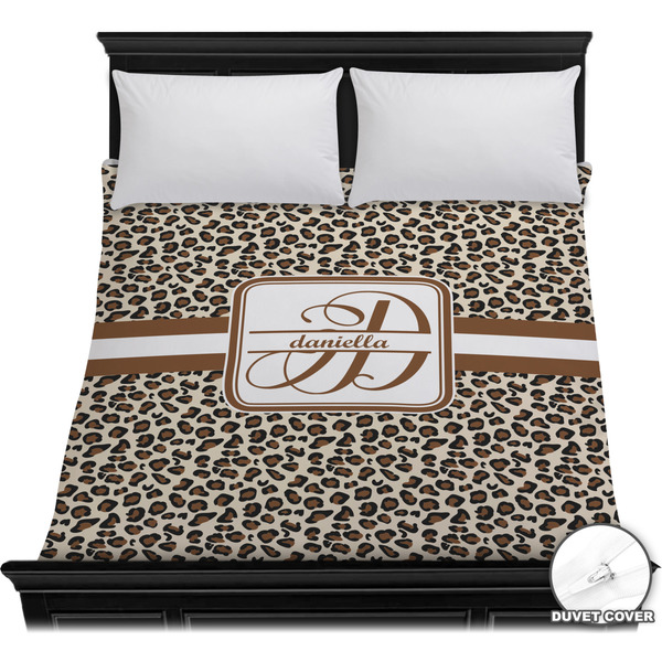 Custom Leopard Print Duvet Cover - Full / Queen (Personalized)