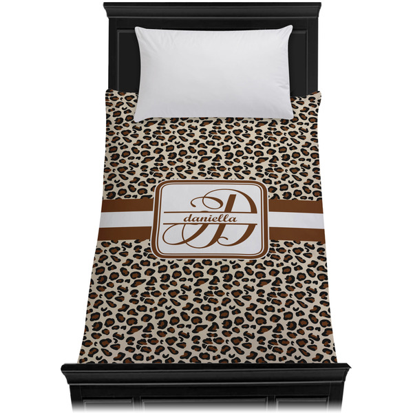 Leopard Print Duvet Cover - Twin - On Bed - No Prop