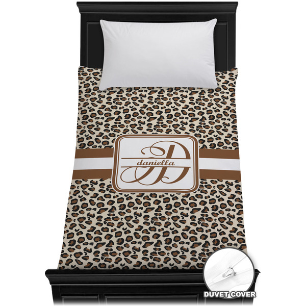 Custom Leopard Print Duvet Cover - Twin (Personalized)