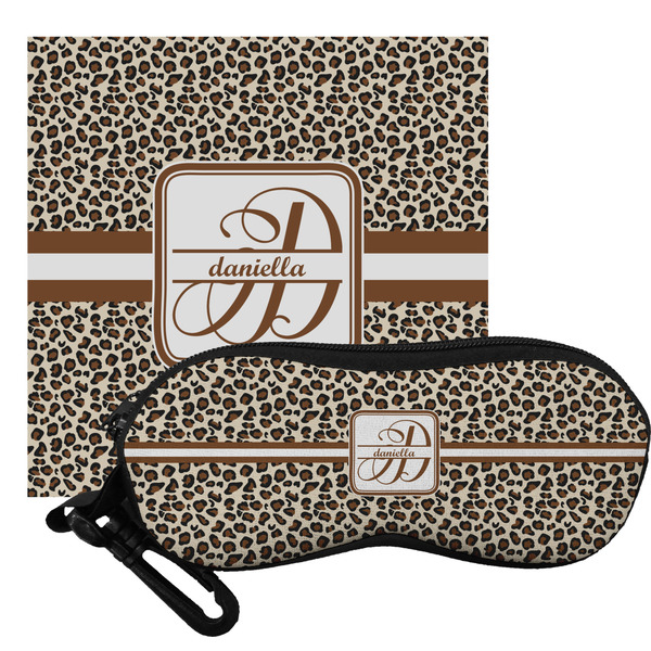 Custom Leopard Print Eyeglass Case & Cloth (Personalized)
